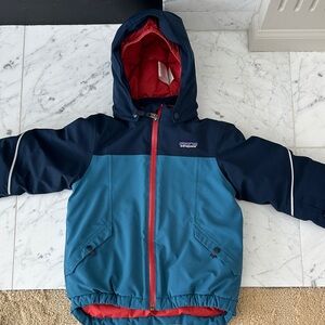 Patagonia Navy and Teal Hooded Jacket
